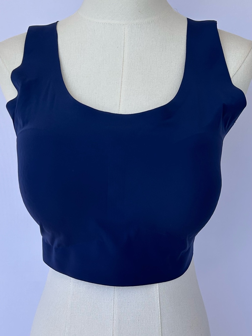 Bali Women’s Scoop‎ Neck Sports Bra Navy Sweat Wicking Low to Med Impact  2 XL